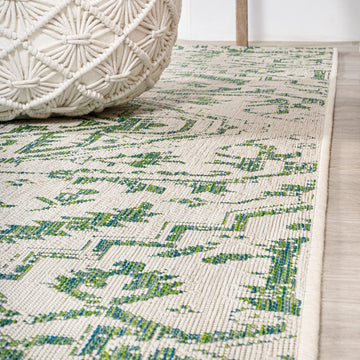 Estrella Bohemian Medallion Textured Weave Indoor/outdoor Runner Rug